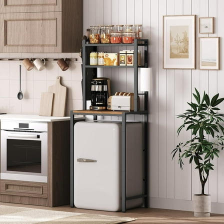 Bakers Rack - Rustic Brown and Black