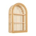 3-Tier Bamboo Wall Shelf Handwoven Rustic Display Storage 12.2x4.7x20in ...