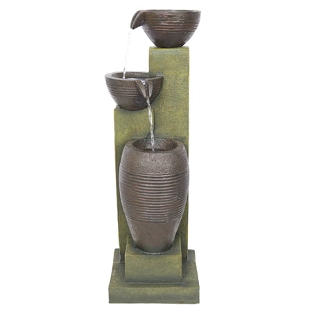 3-Tier Basins Fountain with LED Lights