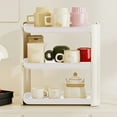 thumbnail image 1 of 3-Tier Bathroom Countertop Organizer Vanity Tray Cosmetic & Makeup Storage Kitchen Spice Rack Standing Shelf（White）, 1 of 6