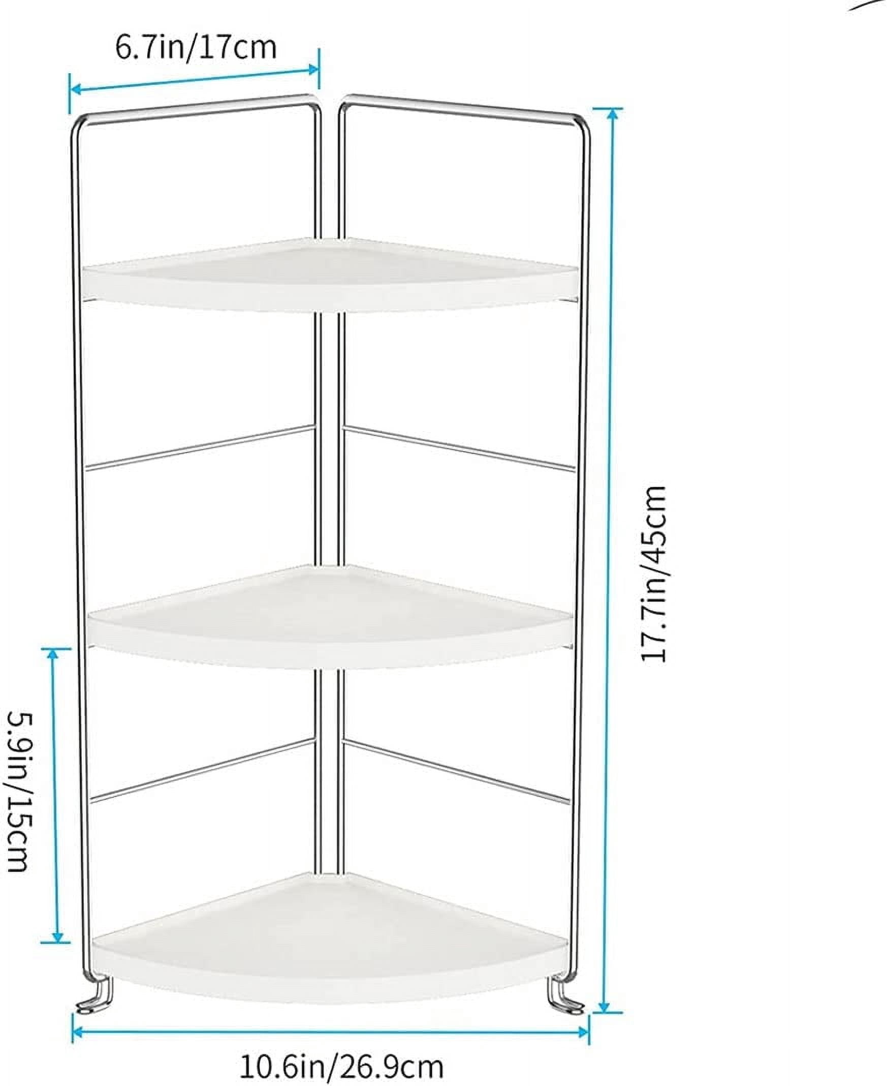 Kitchen Corner Storage Rack 3-Tier Bathroom Countertop Organizer Vanity Tray for Cosmetic Makeup ...