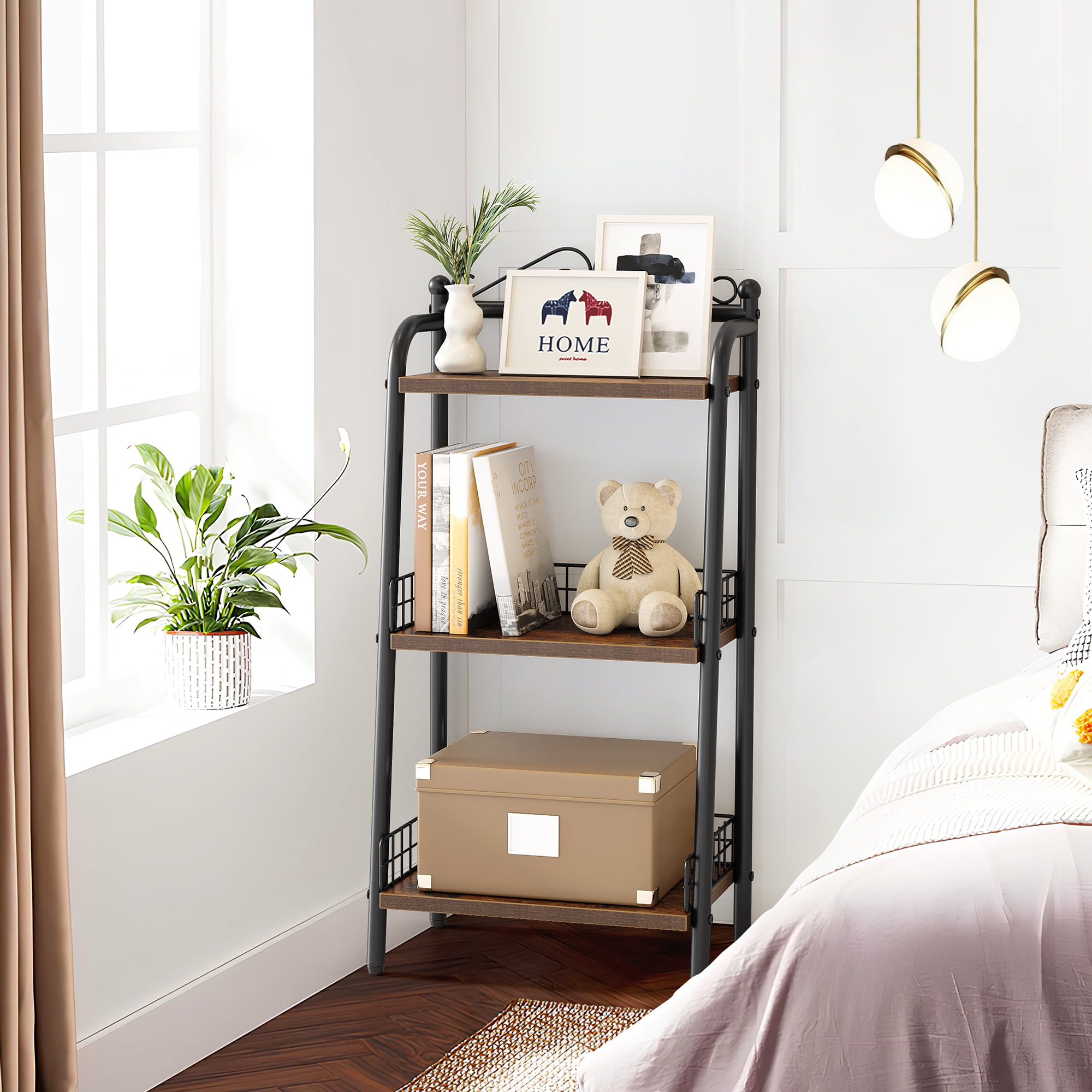 3-Tier Bathroom Ladder Shelf, Bathroom Organizers and Storage ...