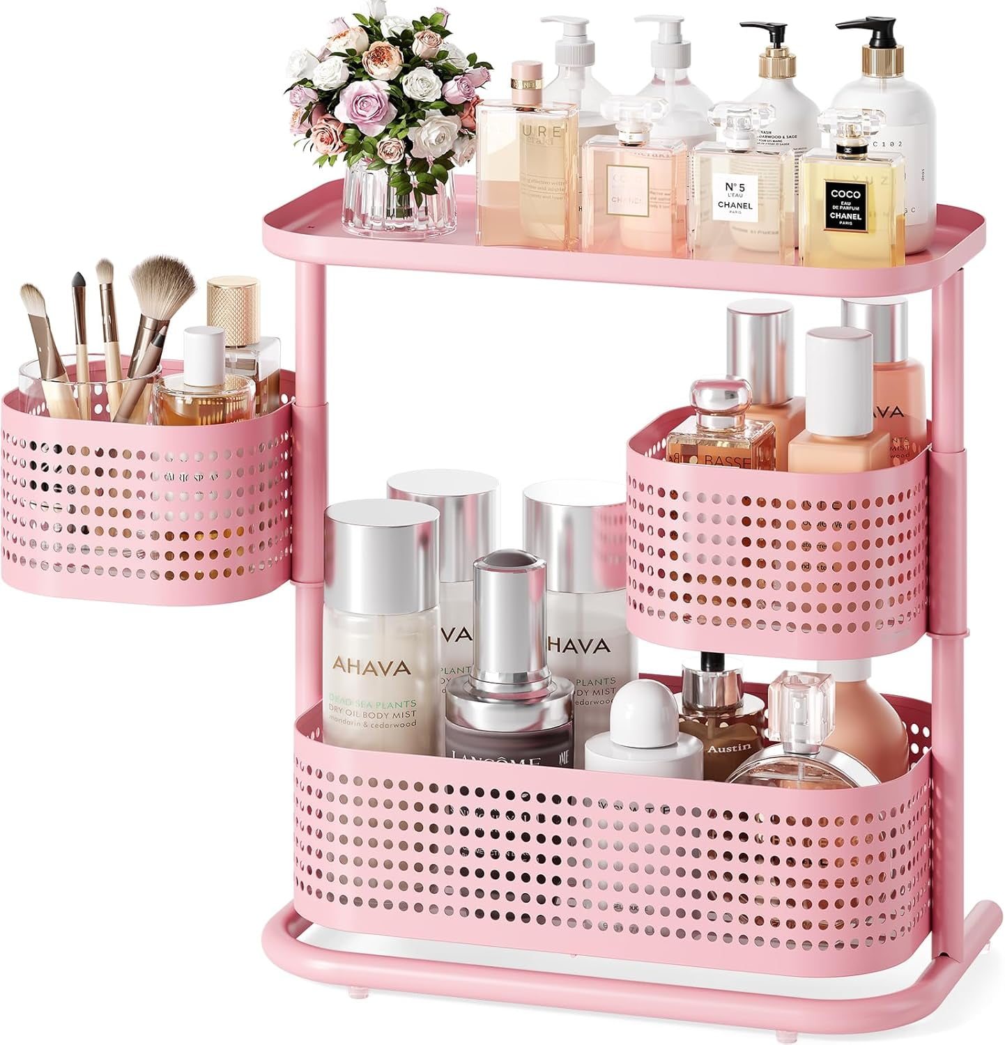 3 Tier Bathroom Organizer Countertop, Multi-Purpose Makeup Organizer ...