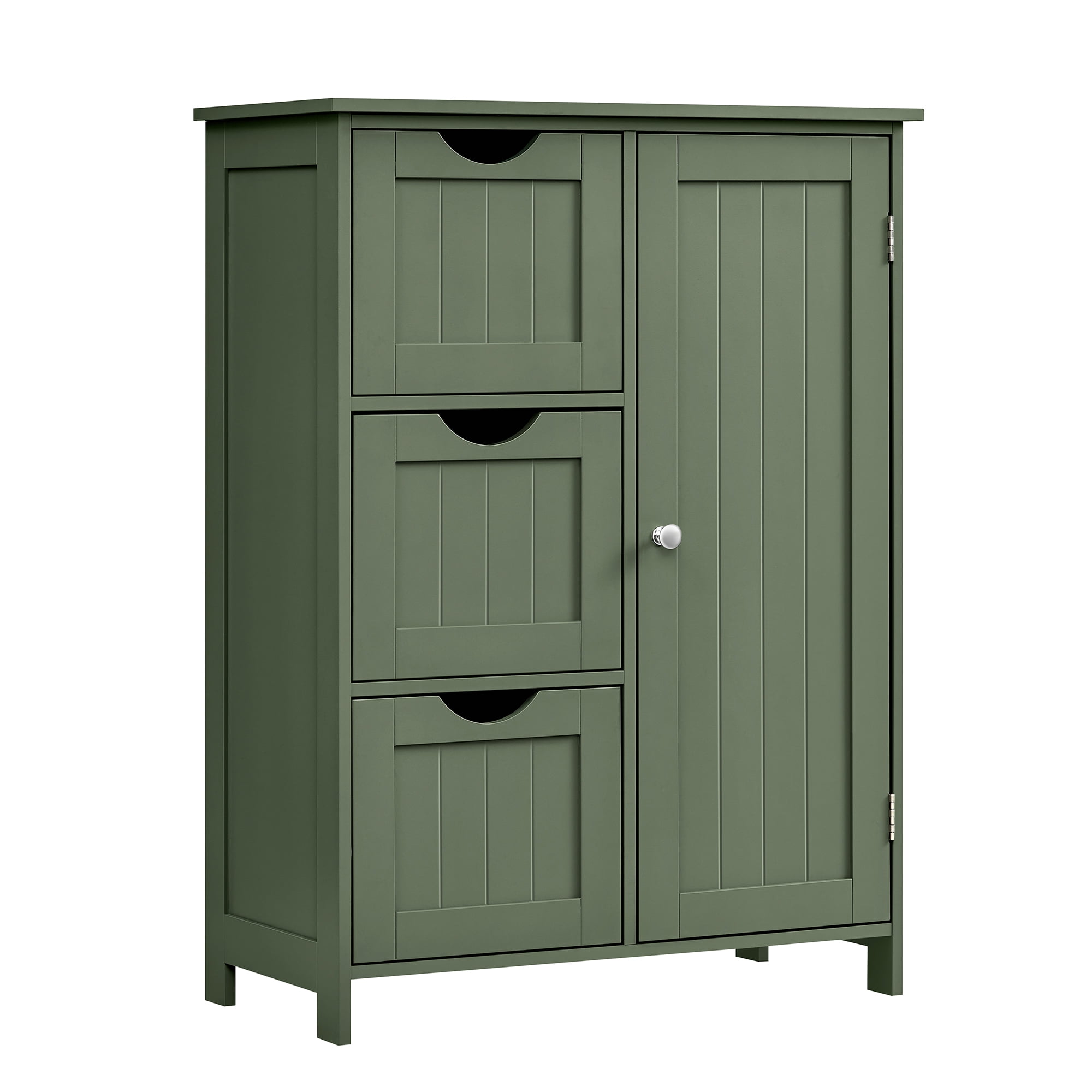 Floor Storage Cabinet, Freestanding  Storage Unit with 3 Drawers, 1 Adjustable Shelf, Forest Green