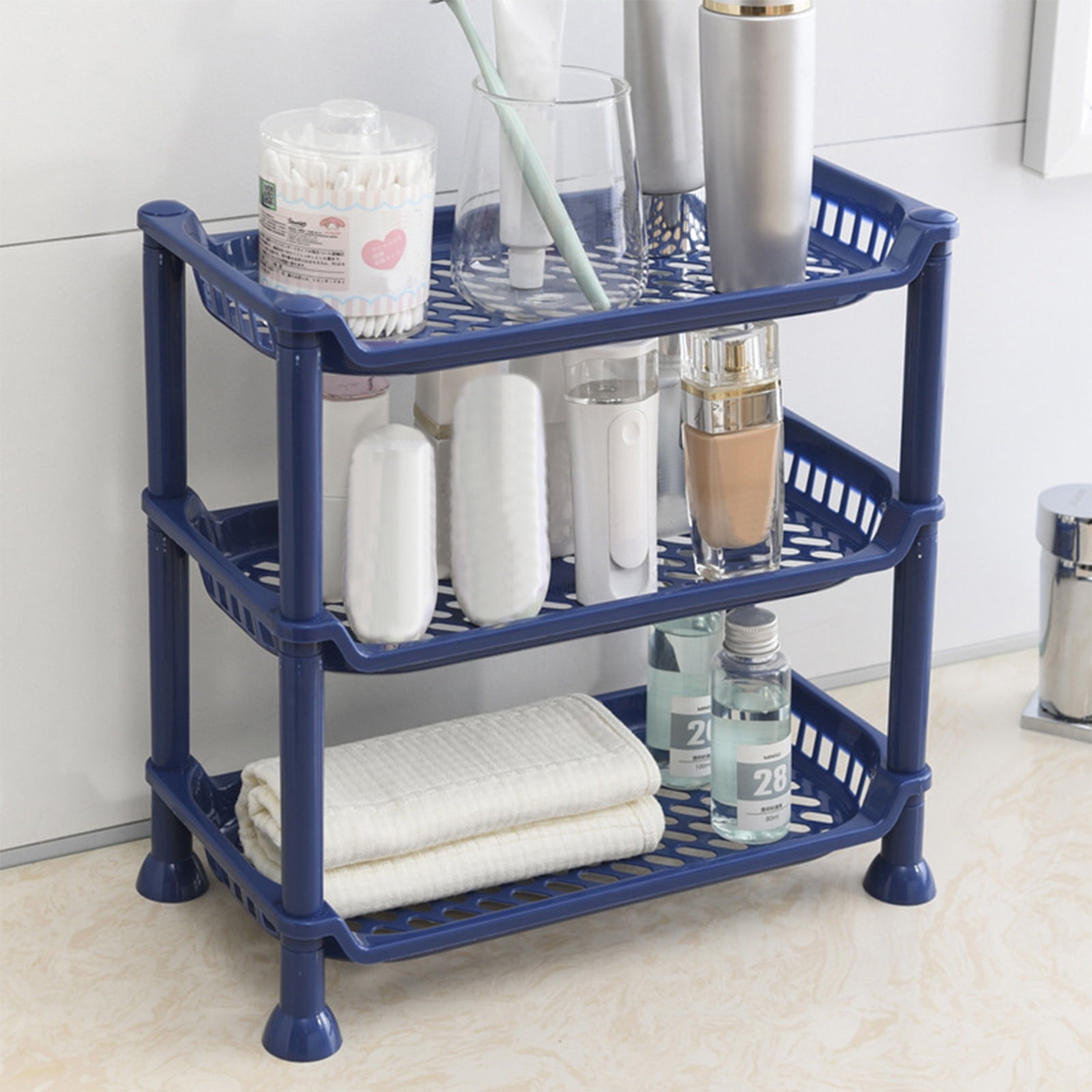 3-Tier Bathroom Organizers and Storage,Standing Shower Shelf,Lightwight ...