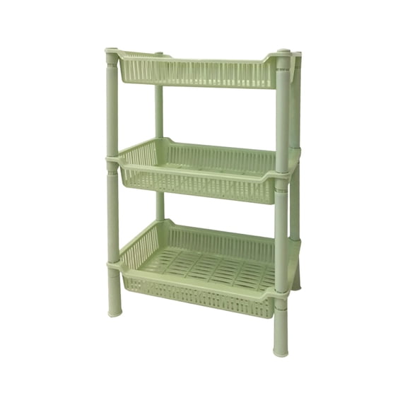 3 Tier Bathroom Storage Rack, Multi-Layer Plastic Organizer Shelf for Kitchen, Countertop, Living Room, Desktop Storage, Space-Saving Home Organizer