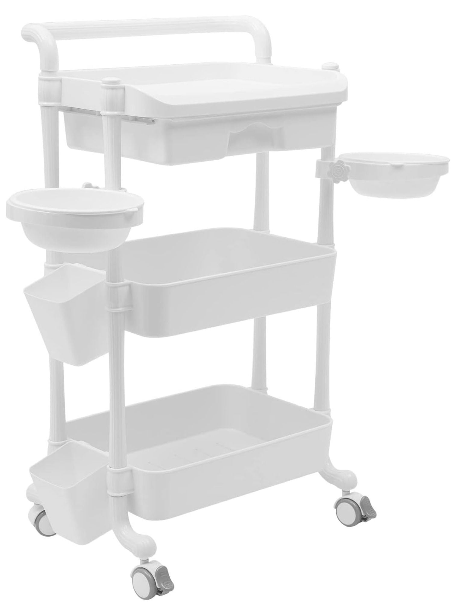 3-Tier Beauty Salon Trolley Cart with Wheels, Mobile Spa Trolley ...