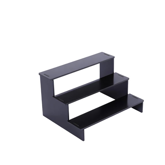 3 Tier Black Acrylic Display Risers, Perfume Organizer Stand, Cupcake Stand Holder, Shelf Risers for Display Stands for Figure, Dessert Shelves for Party, Decoration,11.81*8.27*5.91 inch.