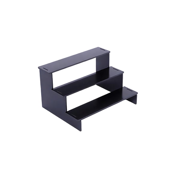 3 Tier Black Display Risers Stand(Festival Gift), Plastic Cologne Organizer Perfume Stand, Display for Fragrance, Countertop, Vanity, Dresser, Cabinet Use (7.5 inch,1 Pack)