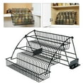 thumbnail image 1 of 3 Tier Black Pull Down Cabinet Spice Rack Organizer Stand Metal Storage Shelf for Kitchen, 1 of 11