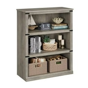 3 Tier Bookcase, 40" Low Bookcase with Storage Open Display Bookshelves, Wooden Book Shelves Home Decor Furniture for Home Office, Grey(40.0" H x 31.5" W x 12.2 D)