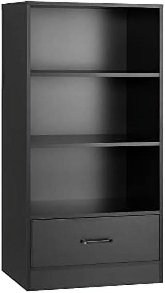 3 Tier Bookcase with Drawer 48\u201DTall Freestanding Bookshelf with 3 ...