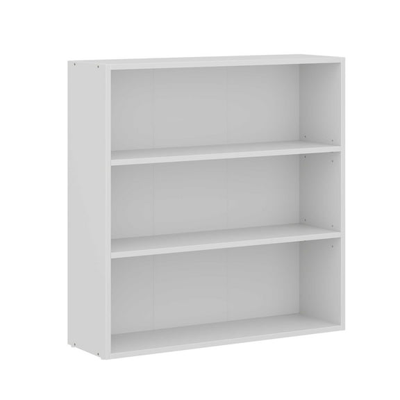 3-Tier Bookcase, Open Bookshelf with Adjustable Storage Shelves for Home Office, White