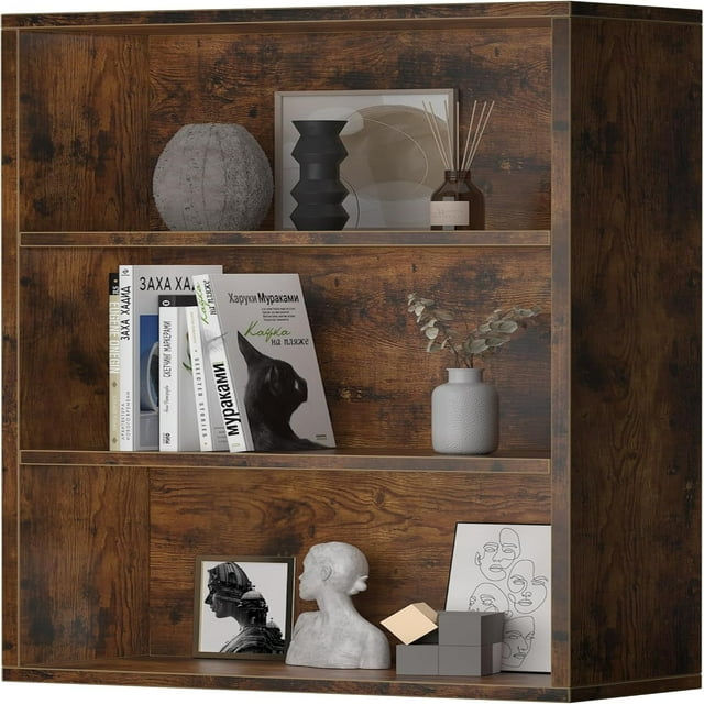 3 Tier Bookcase Open Bookshelf with Storage Shelf Small Bookshelf