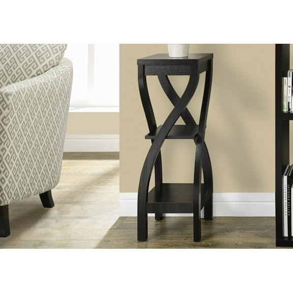 3-Tier Brown Laminate Accent Table | Living Room & Bedroom Use