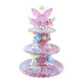 thumbnail image 1 of 3 Tier Cake Stand Paper Birthday Party Display Stand Desserts Treats Decoration, 1 of 6