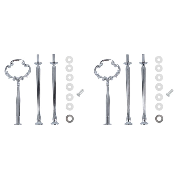 3 Tier Cake Tray Stand Handle Cupcake Dessert Plate, Cake Stand Hardware Tiered Tray, Stacking Cupcake Stand Fittings, Hardware Fitting Holder for Wedding Party Dessert Serving Decoration