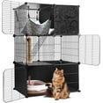 3 Tier Cat Cage, DIY Cat Cages Indoor Cat Enclosure Playpen with Cat