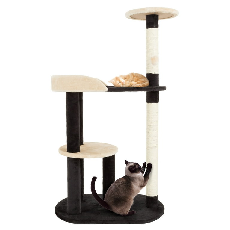 3 Tier Cat Tower with 2 Napping Perches Peek Hole 2 Sisal Rope