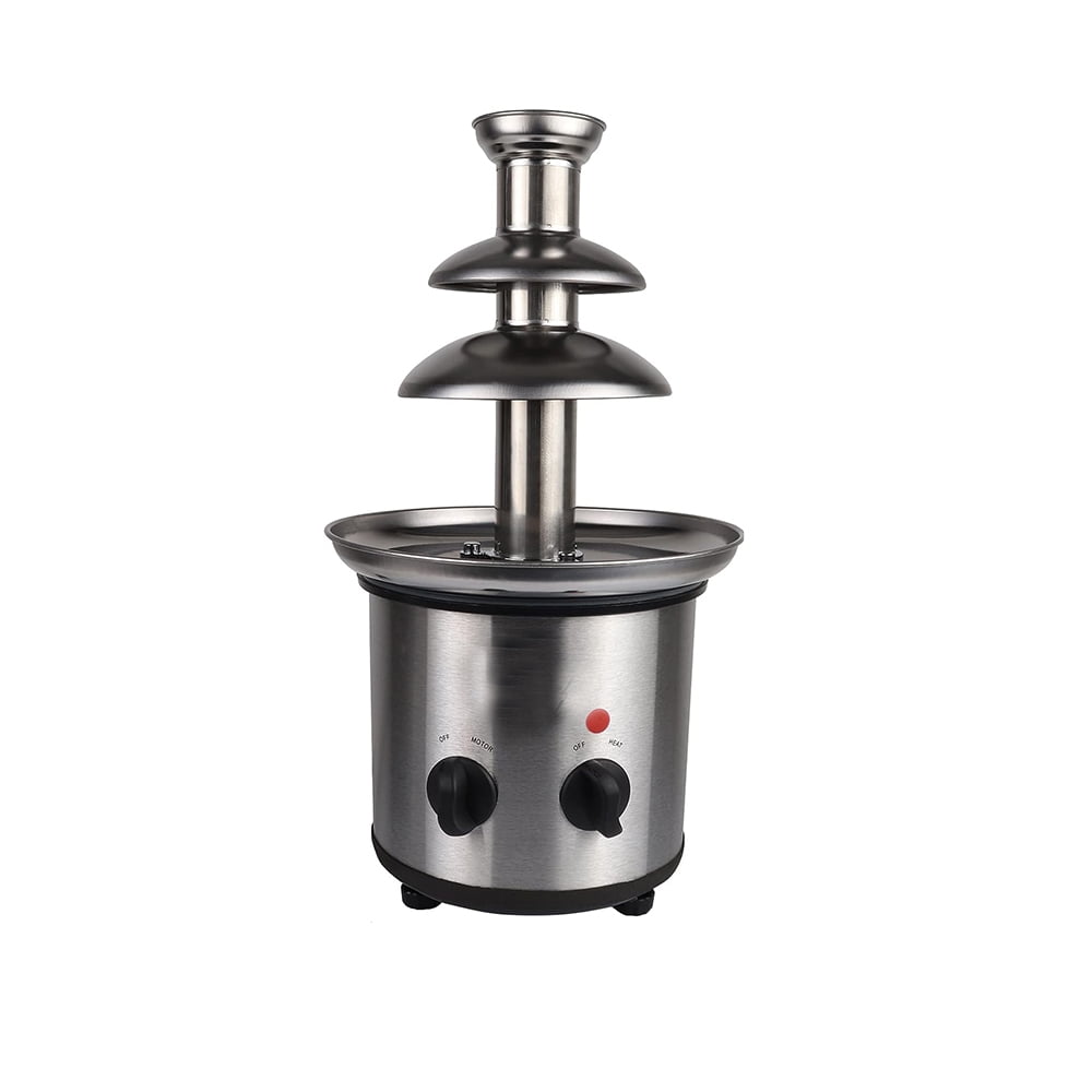 3 Tier Chocolate Fountain, Adjustable Electric Chocolate Fondue with Stainless Steel Basin