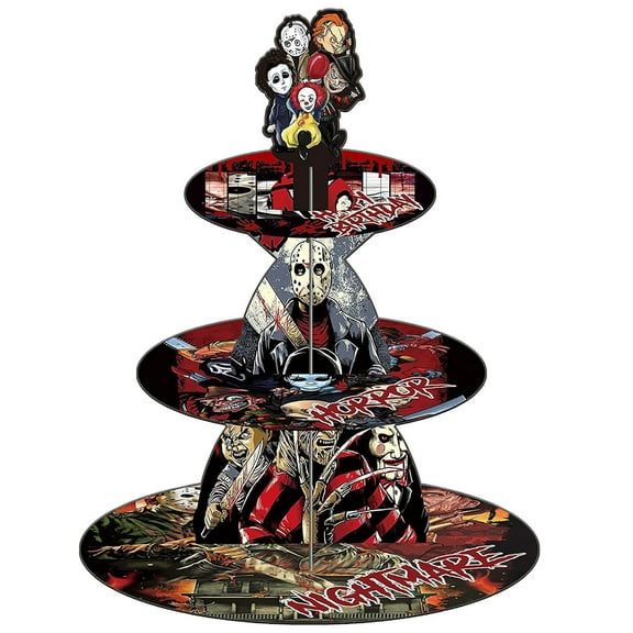 3 Tier Classical Movie Cupcake Stand, Classical Movie Birthday Party Supplies, Classical Movie Dessert Stand Decorations, Cupcake Tower for Girls Boys Kids Baby Shower