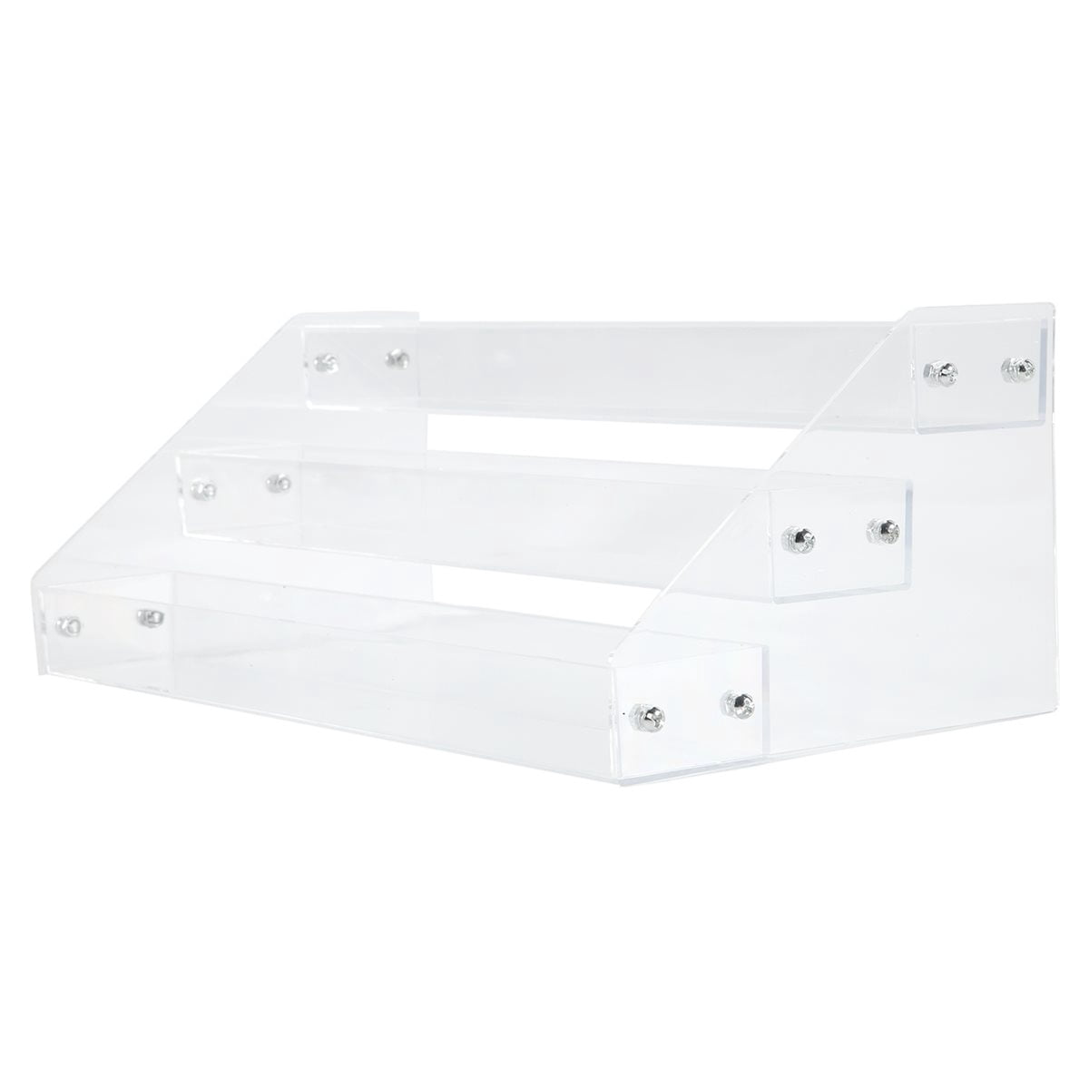 3 Tier Clear Acrylic CD Holder Cascading Storage Rack - Walmart.com