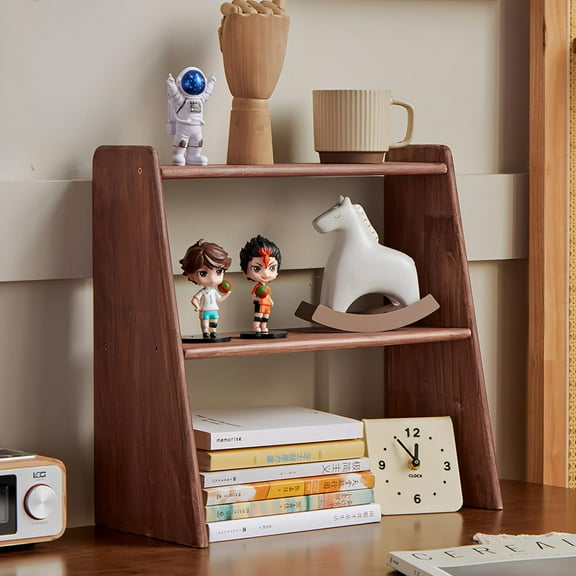 3 Tier Coffee Station Organizer, Wooden Mug Holder Countertop, Kitchen Counter Shelf for Tea Coffee Bar Accessories, Matcha Stand, Cup Display, Condiment Storage Rack, Brown