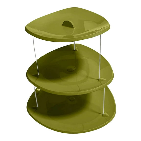 3-Tier Collapsible Party Tray - Decorative Serving Stand for Sandwiches, Cakes & Cheese - Foldable Design, Space-Saving, Sturdy PP Material for Parties