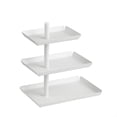 thumbnail image 1 of 3 Tier Cookie Fruit Cake Serving Platter Steel White L 24.7 x W 15.7 x H 25.7 cm, 1 of 5