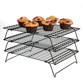 3 Tier Cooling Rack, Stackable Baking Rack Shelf, Kitchen Cookie Cooling Rack Baking Supplies for Bread Cake Biscuits and More (3-Tier Cooling Racks)