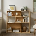 3 Tier Corner Bookshelf, Wooden Extendable Bookcase Storage Book ...