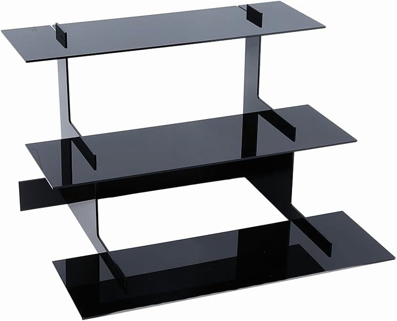Table Racks For Display 3-Tier Corner Retail Table Display Stand Black Acrylic Display Stand ...