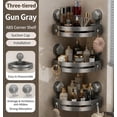 thumbnail image 1 of 3-Tier Corner Shower Caddy with Powerful Suction Cup, No Drilling Shower Shelves Organizer, Large Capacity Waterproof Rustproof Bathroom Storage Shelf for Bathroom/Shower - Gray, 1 of 6