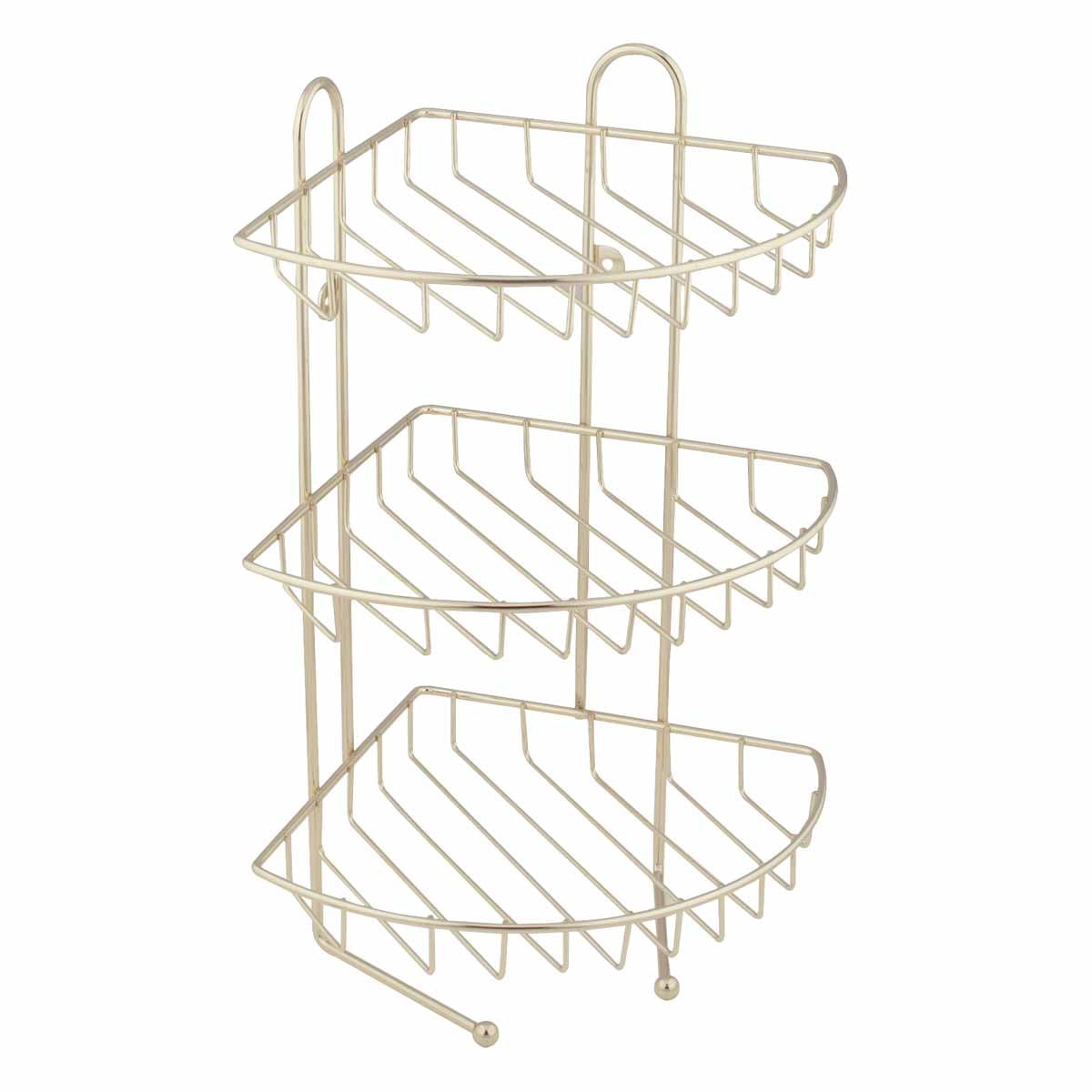 3 Tier Corner Wire Basket Brass Rack Renovator's Supply