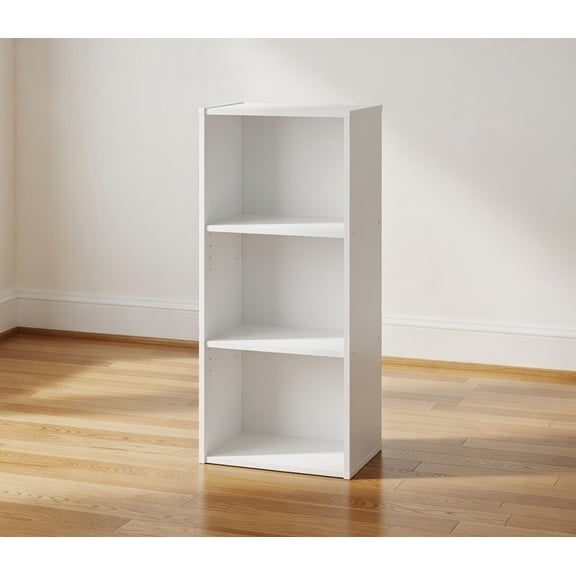 3-Tier  Cube Storage Organizer - Open Bookshelf with 3 Spacious Compartments for Books, Decor, and Display - Modern Freestanding Shelf Unit for Living Room, Bedroom, Office