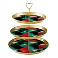 3 Tier Cupcake Holder with Tiered Serving Tray Geometry Fruit Plate