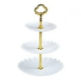 thumbnail image 1 of 3-Tier Cupcake Stand Cake Dessert Wedding Event Party Display Tower Plate Round, Rack, Storage Rack, 1 of 3