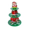 thumbnail image 1 of 3 Tier Cupcake Stand, Christmas Cupcake Tower Stand, Premium Cupcake Holder for Christmas Birthday, Pastry, Cady, Weddings, Parties,  Green, 1 of 6