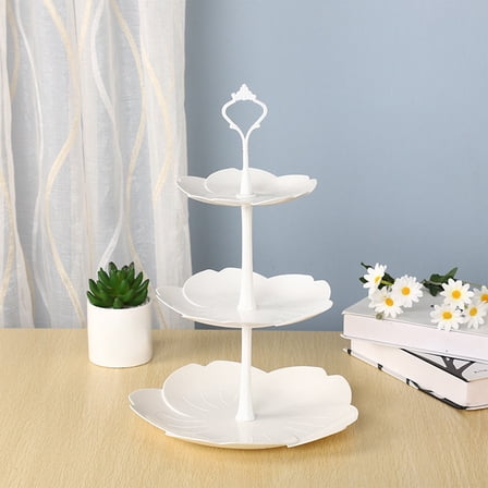 3-Tier Cupcake Stand Dessert Tower Serving Tray for Parties, Weddings, Birthday, Tea Party, Buffet Table Decoration, Elegant Display Rack for Cakes, Pastries, Appetizers, Snacks, and Finger Foods