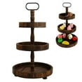 thumbnail image 1 of 3 Tier Cupcake Stand, Farmhouse Rustic Tiered Serving Tray,3 Tier Serving Tray for Farmhouse Kitchen Decor, Wood Dessert Tray for Tea Party Wedding Server, Decorative Tiered Tray., 1 of 10