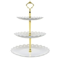 3-Tier Cupcake Stand, Round Plastic Wedding Stand Tower, Event Serving Stand for Cupcake Dessert