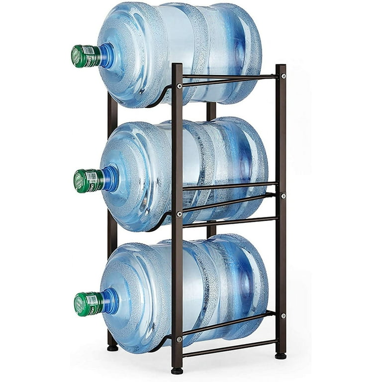 Silver 3 Tier Water Cooler Rack Water Jug Holder Storage Shelf w