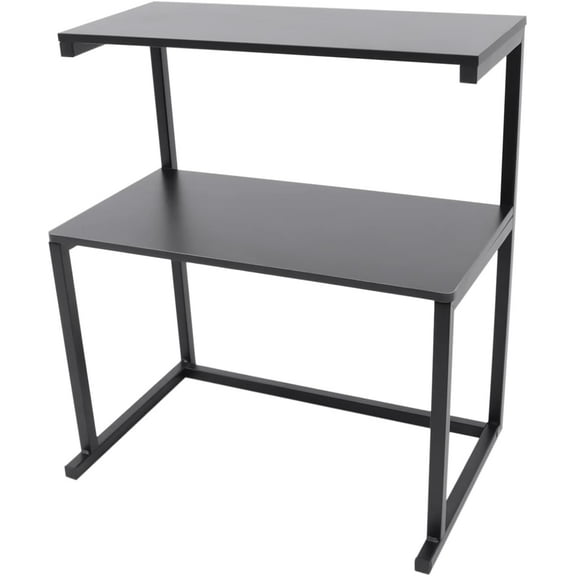 Printer Stand, 3 Tier Storage Desk Shelves,Iron Printer Stand , for Dorm Table Organizer Printer Fax Book Heavy Duty Rack for Home Office Supplie, Black