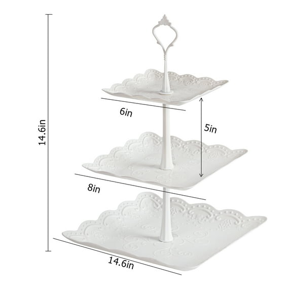 3-Tier Dessert Cake Afternoon Tea Tray Tree Tower