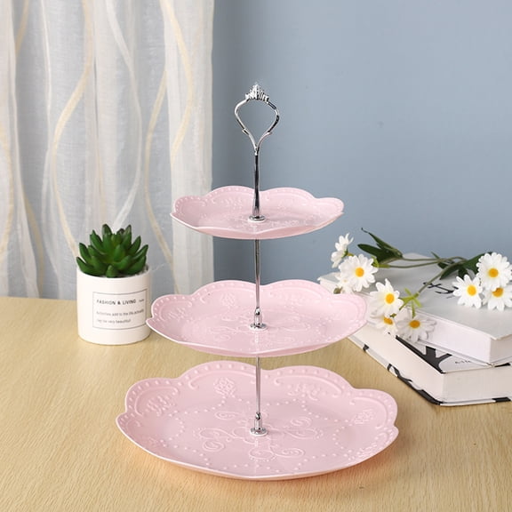 3-Tier Dessert Stand, Dessert Stand, Dessert Set, Cake Stand, Plastic Fruit Stand,1Pcs