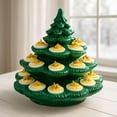 thumbnail image 1 of Christmas Tree Deviled Egg Platter, 3-Tier Egg Holder, Festive Serving Tray for Holiday Parties, Xmas Decor & Gatherings, 1 of 5