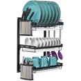 thumbnail image 1 of 3-Tier Dish Drying Wall Rack, 1 of 4