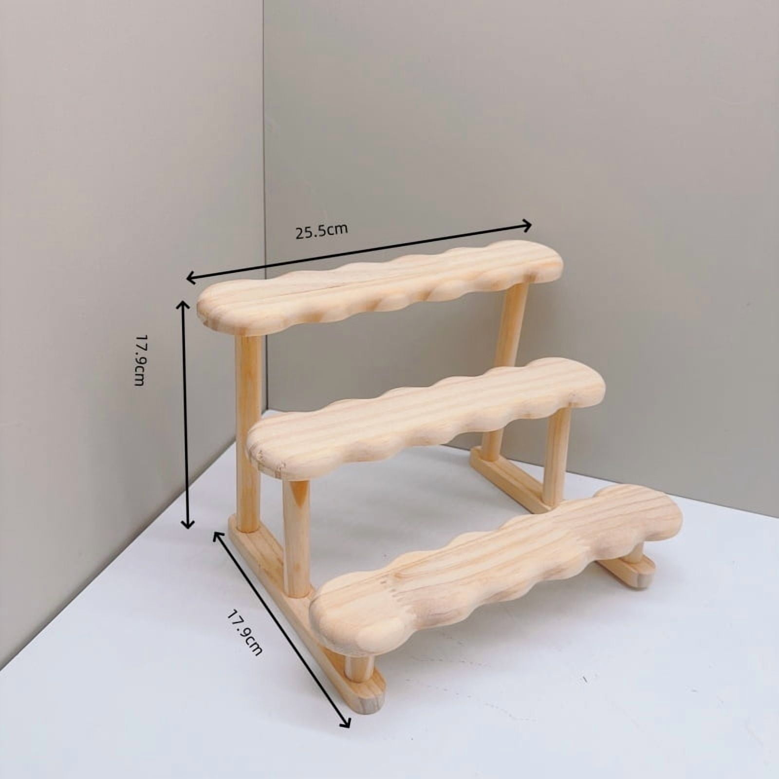 3 Tier Display Riser Stand Wooden Shelf for Perfume Organizer Perfume ...