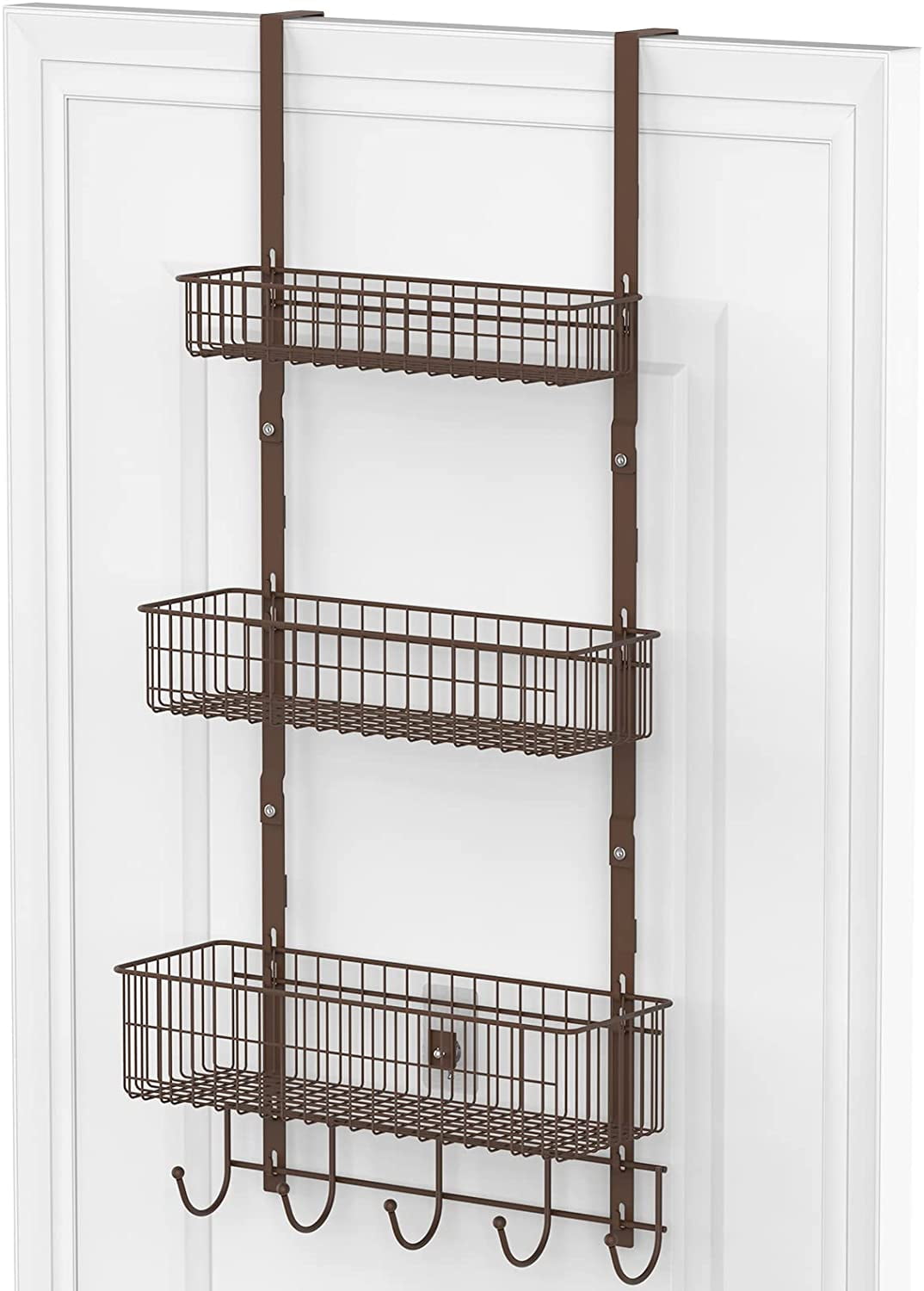 3 Tier Door Spice Rack Hanger Hanging Storage Basket Organizer