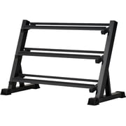 3-Tier Adjustable Dumbbell Rack, Holds 5-50 lb Dumbbells & Barbells, 1100 lb Capacity, Steel Home Gym Storage for Weights & Bars
